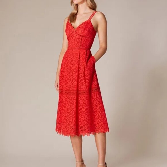 Karen Millen Dresses & Skirts - Karen Millen Red Lace Occasion Dress